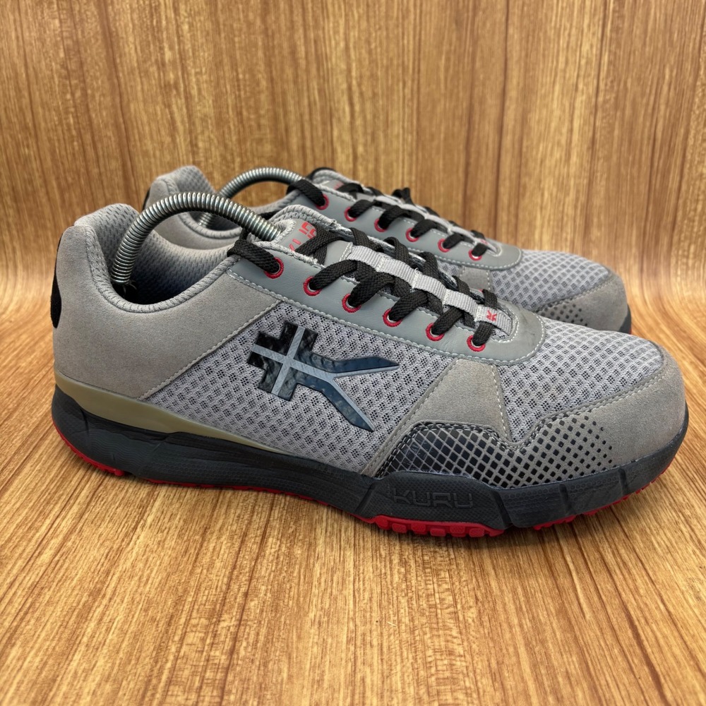 Kuru Quantum Sneakers Mens 10.5 Grey Red Walking Shoes 101303E105